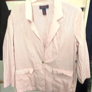 Denim and company stretch seersucker jacket